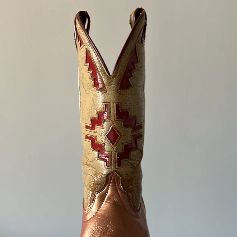 Vintage Cowboy Boots- Aztec Navajo Southwest - Picture 17 of 17